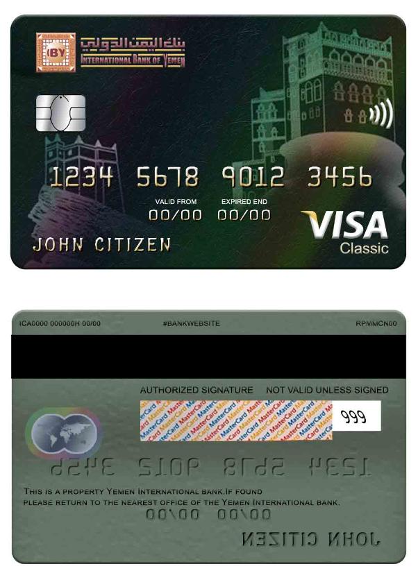 Yemen International bank visa classic card
